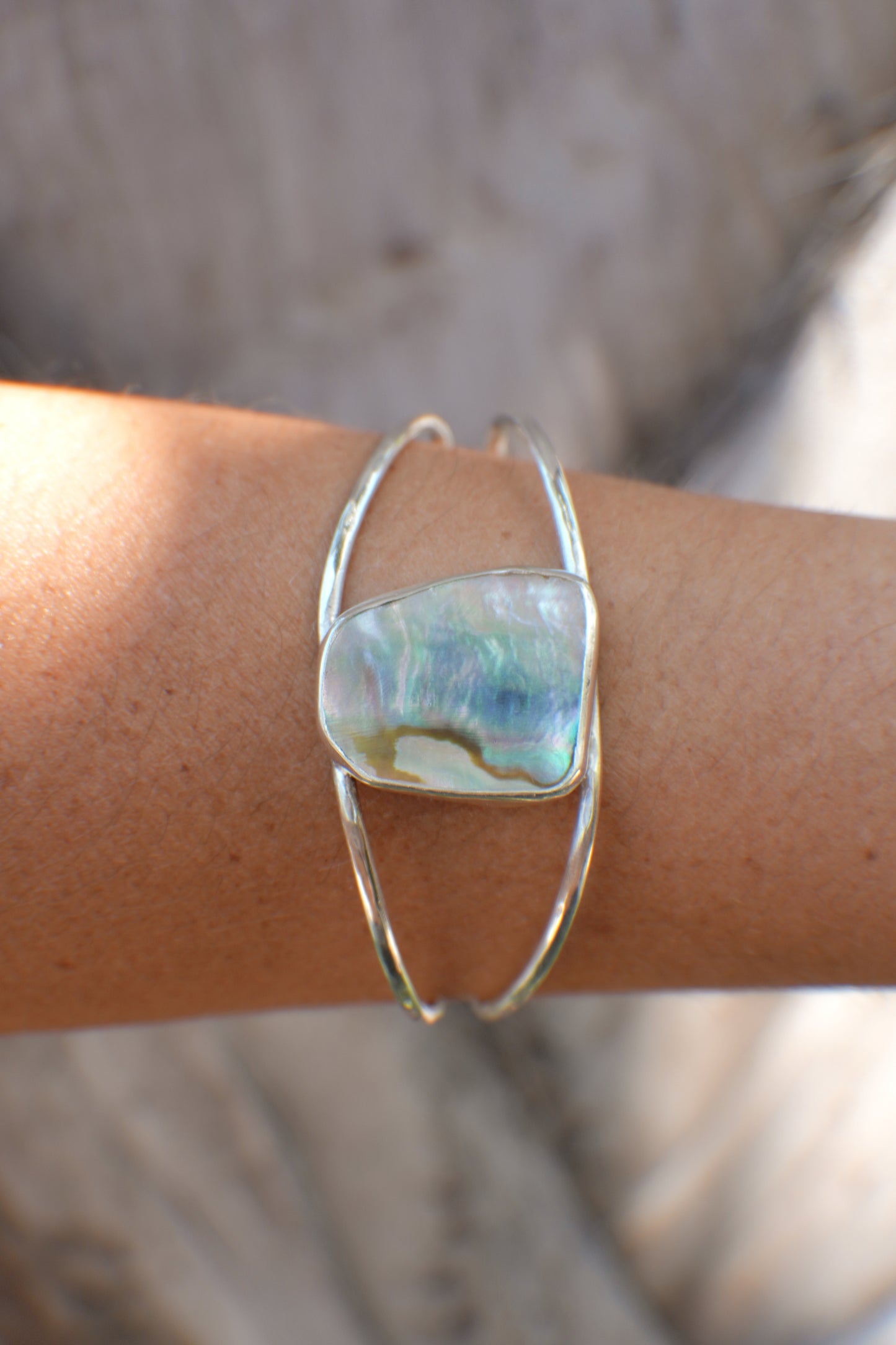 Double Abalone Cuff