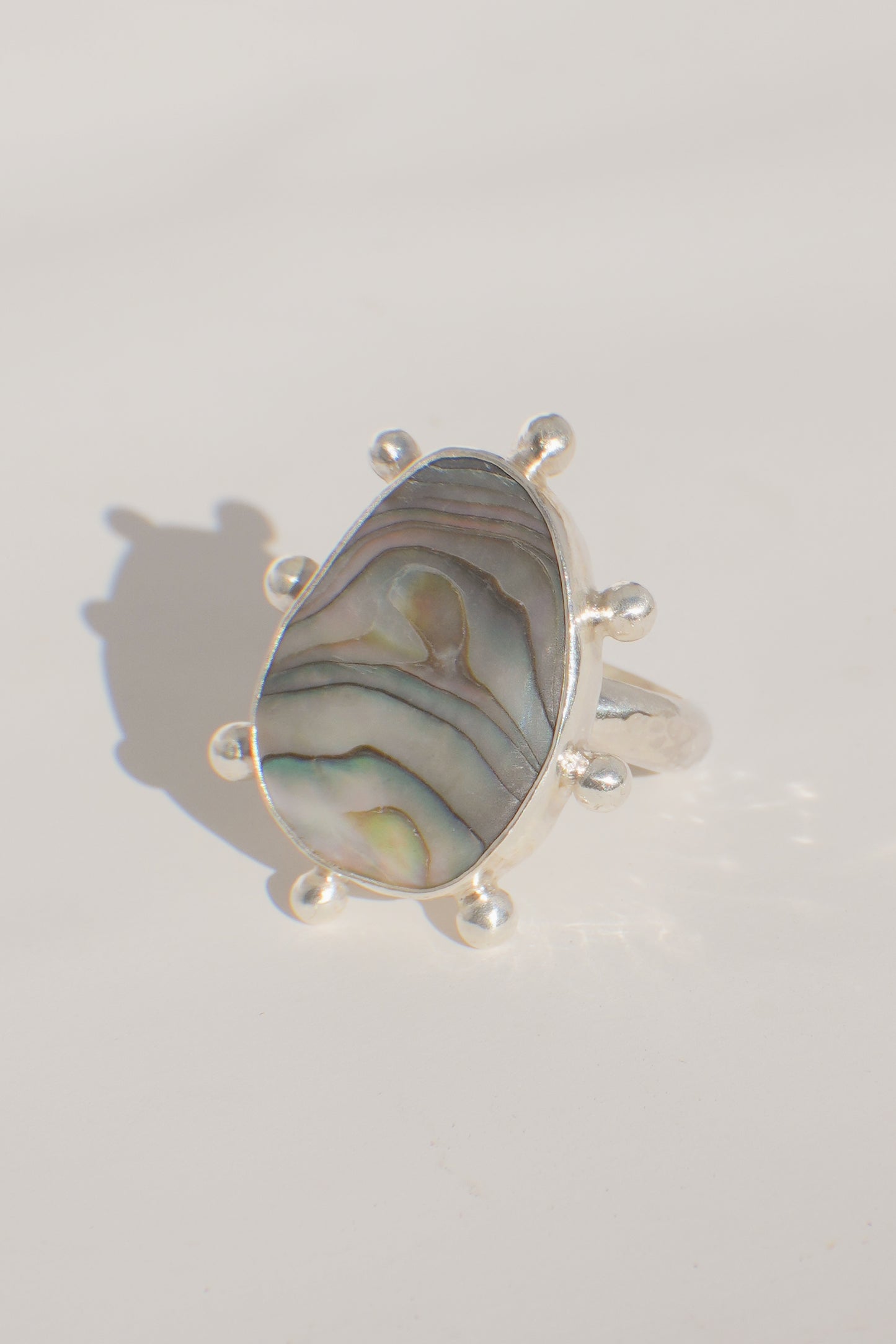 Abalone Dot Ring 8.5