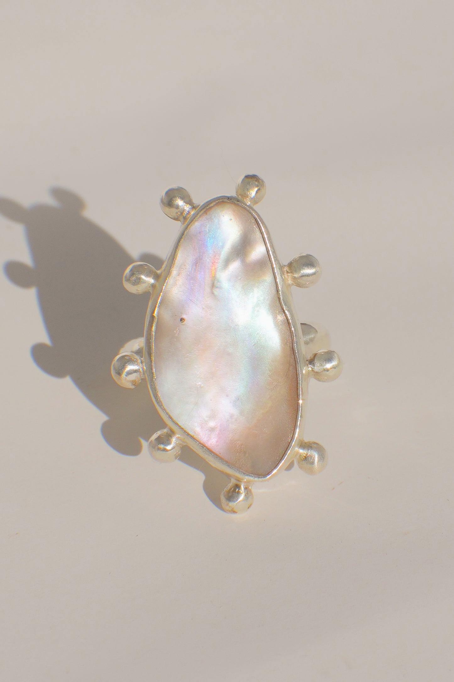 Abalone Dot Ring 8.5