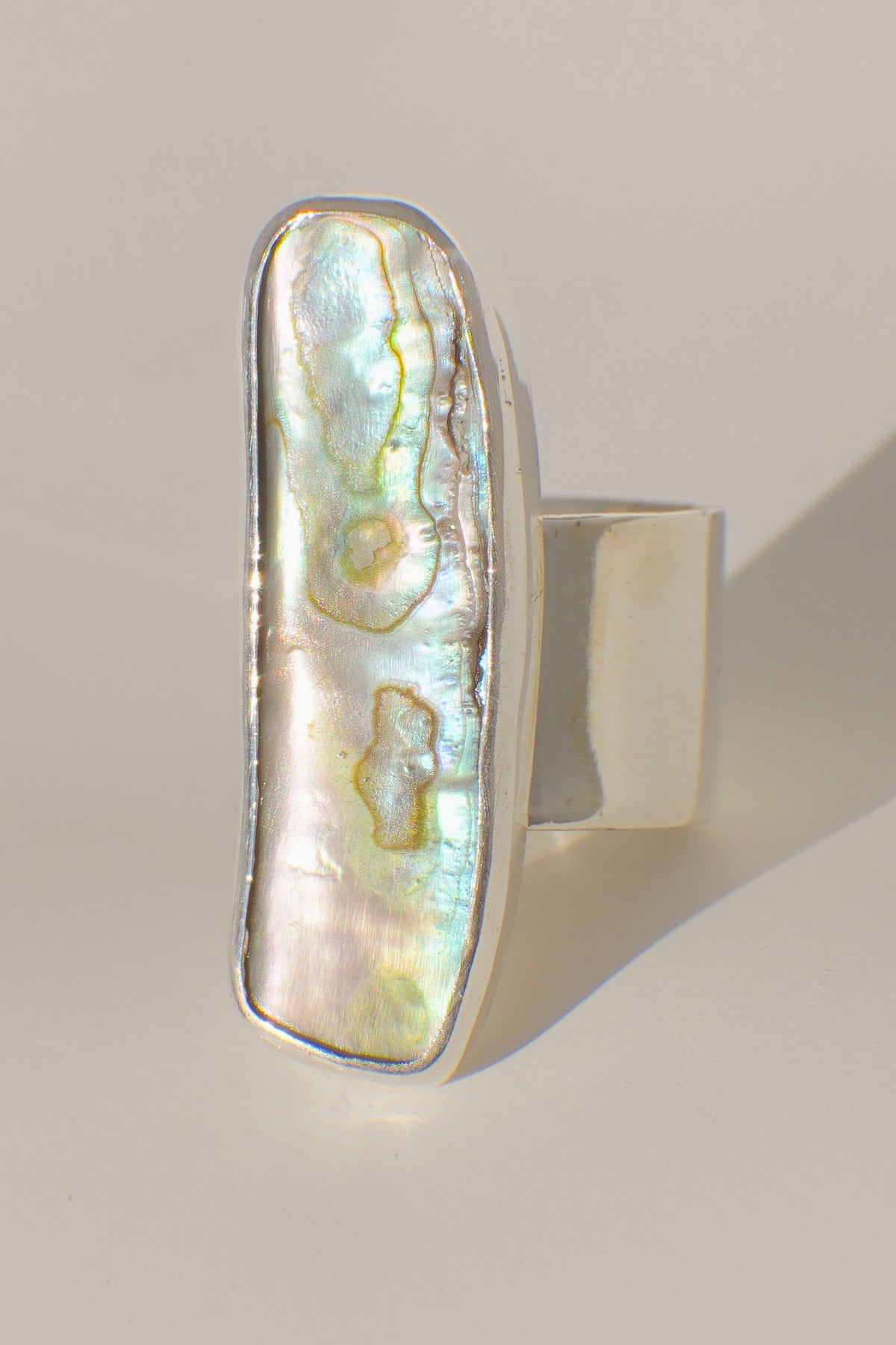 Wide Band Abalone Ring 4.5