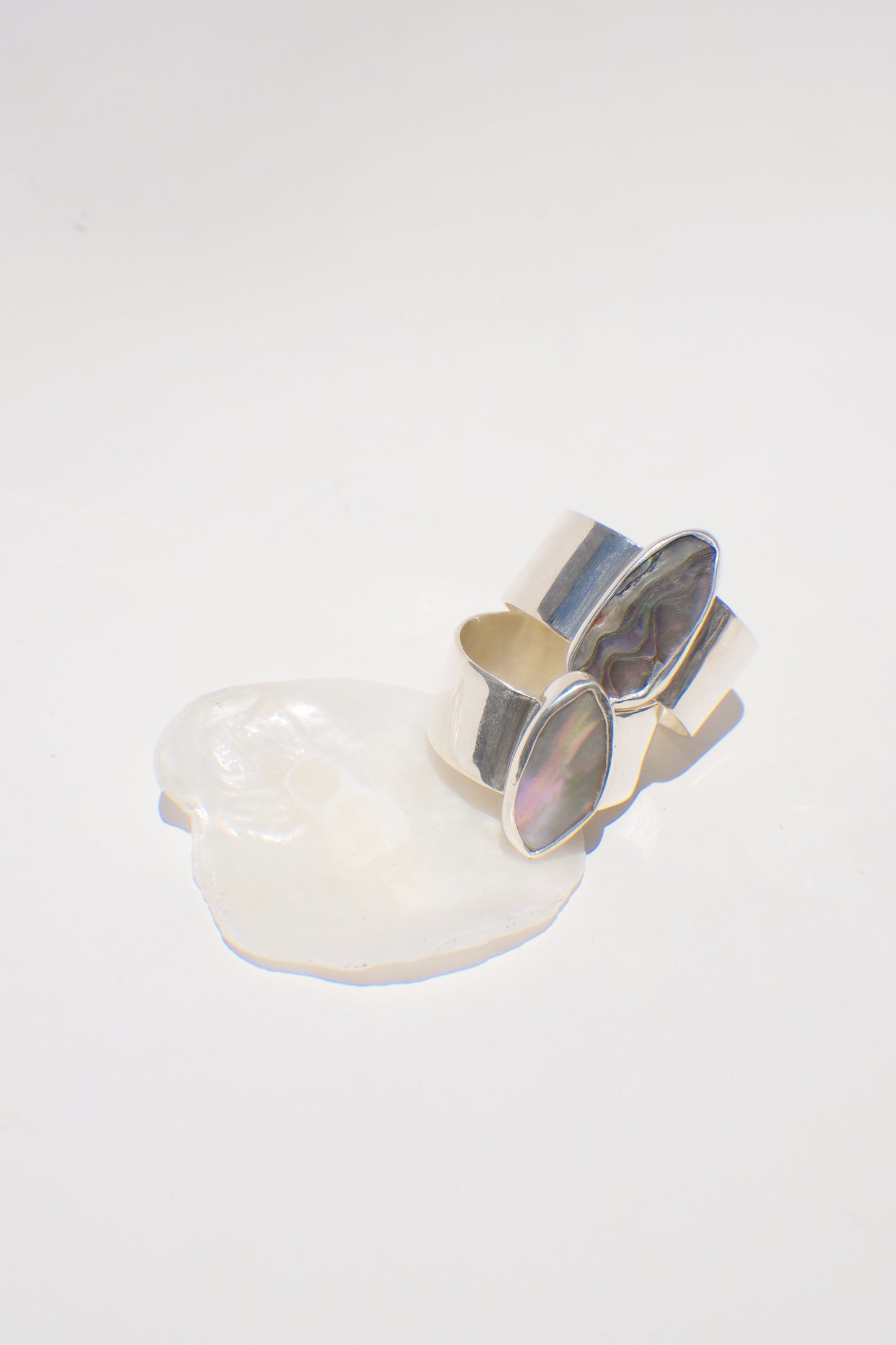 Wide Band Abalone Ring 7.5