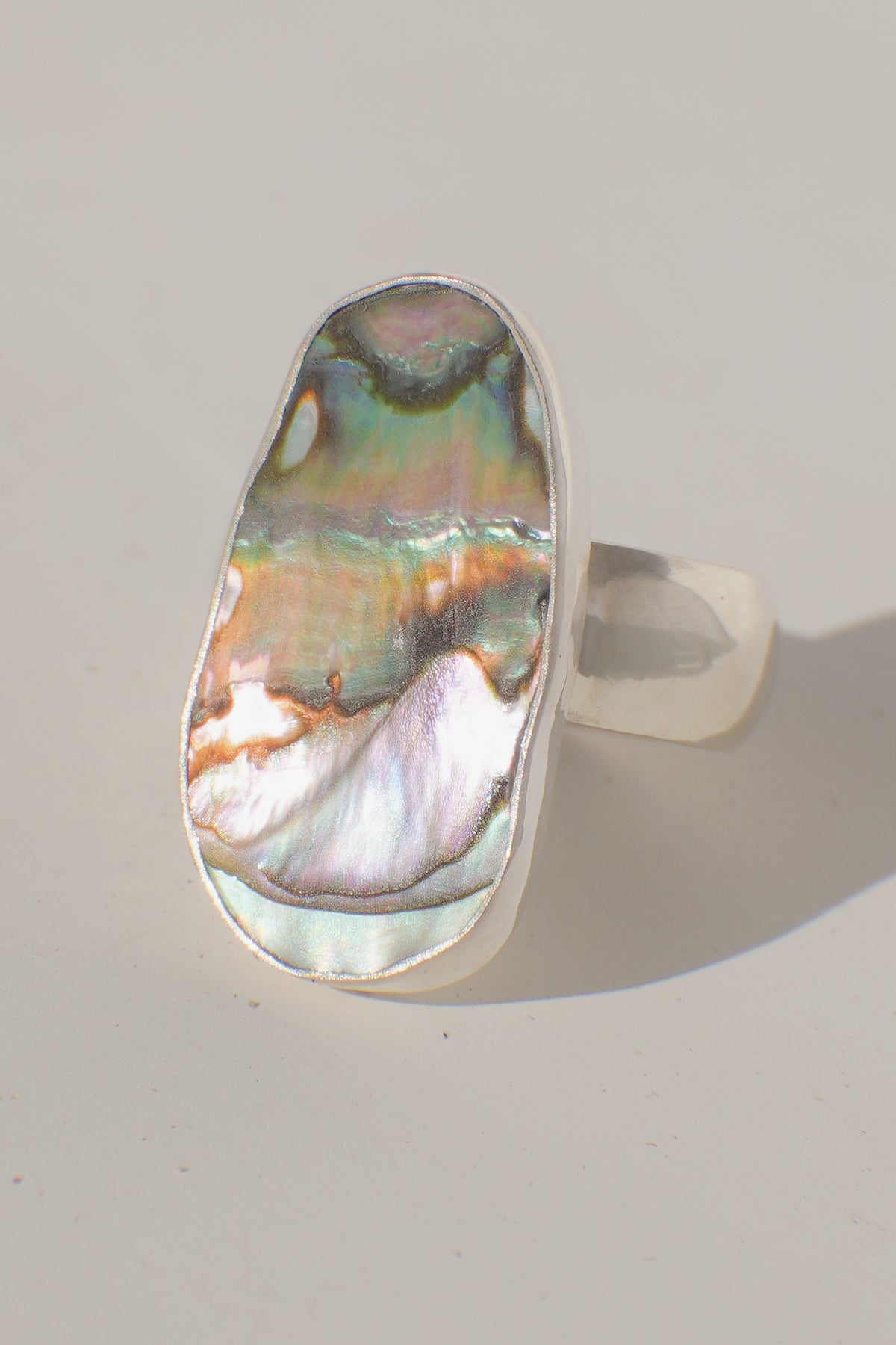 Chunky Band Abalone Ring 5.5
