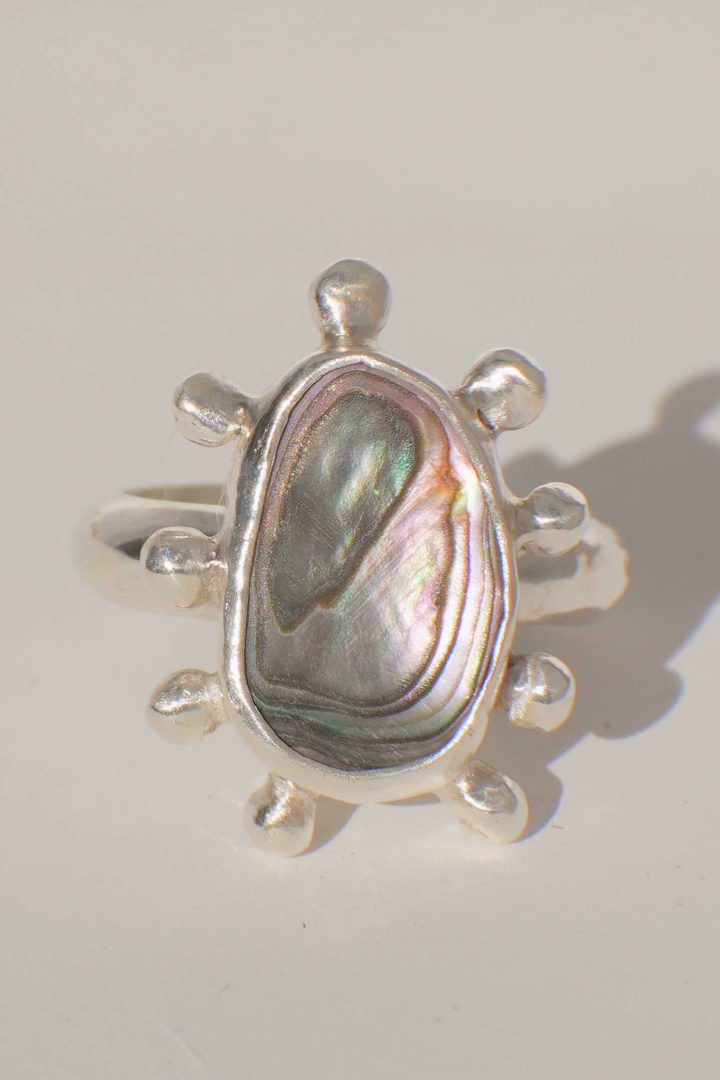 Abalone Dot Ring 6.5