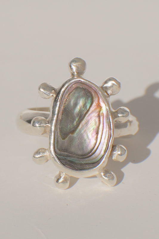 Abalone Dot Ring 6.5