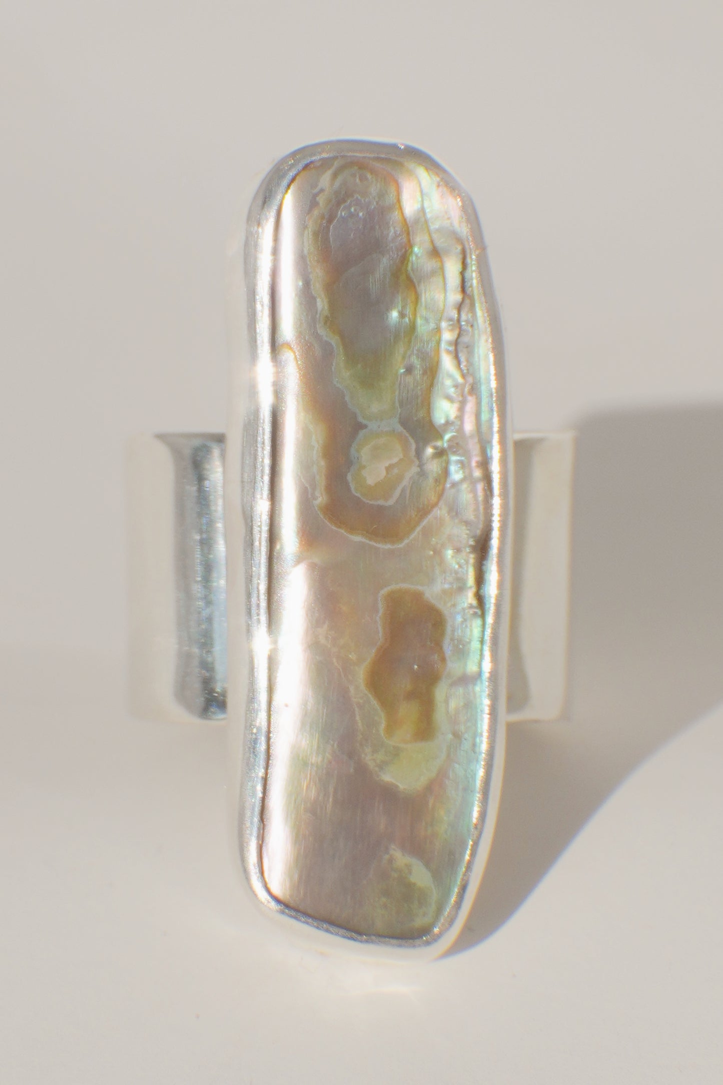 Wide Band Abalone Ring 4.5