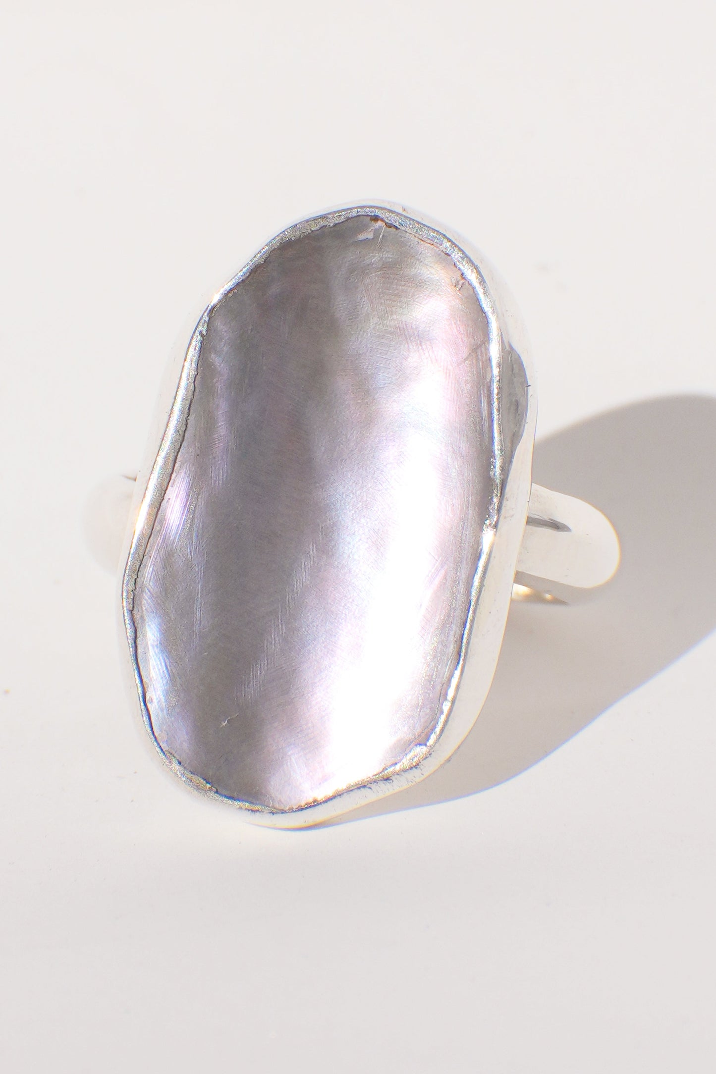 Chunky Band Abalone Ring 8.5